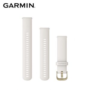 GARMIN Quick Release 20mm 象牙白矽膠錶帶暨奶油金錶扣